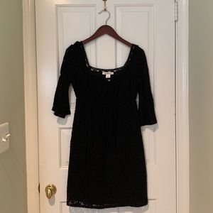 Laundry by Design black lace crochet dress